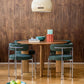 Silla de comedor tapizada con respaldo abierto de estilo moderno, silla lateral para interior