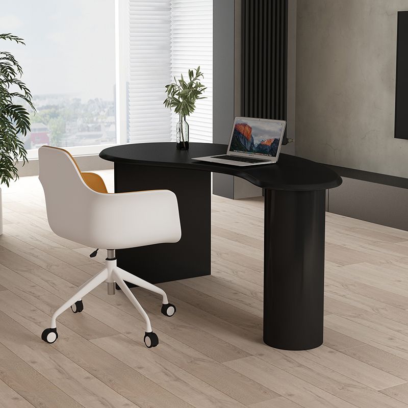 Contemporary 29.5" H Writing Desk Solid Wood Office Desk with Legs Clearhalo 'furn' 'furn_office_desk' 'Furniture' 'Office Desks' 'Office Furniture' 'office_desk' 1200x1200_0ee4f0ba-ec58-4f5e-bf5b-c6e33f188c38