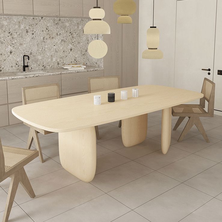 Rectangle Shape Dining Table Solid Wood Table Modern with 3 Legs for Dining Room Clearhalo ' dining_table' 'Dining Tables & Seating' 'Dining Tables' 'furn' 'furn_dining_table' 'Furniture' 'furniture_dining_table' 'Kitchen & Dining Furniture' 'kitchen&dining_furn' 'kitchen' 'kitchen_dining_table' 1200x1200_0ee517a7-c8c4-454d-b007-a12421000cf3