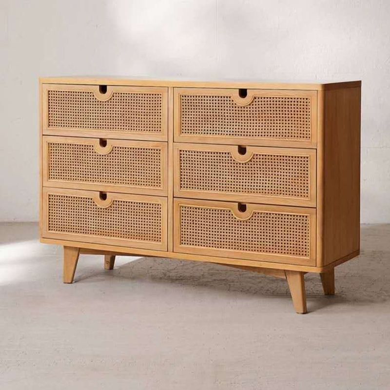 Natural 3/6 - Drawer Accent Chest Accent Chest - Wood for Indoor Clearhalo 'Cabinets & Chests' 'cabinets_chests' 'furn' 'furn_cabinets_chests' 'Furniture' 'Living Room Furniture' 1200x1200_0ee5efb7-a2c5-4e25-a962-f42ef99f2d57