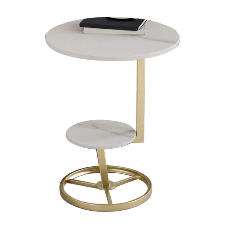 Modern Abstract Corner Table Round Slate Side End Table for Living Room Clearhalo 'Coffee & Accent Tables' 'End & Side Tables' 'end_side_tables' 'furn' 'furn_end_side_tables' 'Furniture' 'Living Room Furniture' 1200x1200_0ee8137e-47c0-4fd7-b1c2-383b427bb095