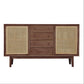 Contemporary Cabinet Solid Wood With Doors 4 - Drawer Accent Cabinet Clearhalo 'Cabinets & Chests' 'cabinets_chests' 'furn' 'furn_cabinets_chests' 'Furniture' 'Living Room Furniture' 1200x1200_0ee87b7f-7757-4b36-8bf5-30fe7166a730