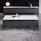 4 Legs Coffee Cocktail Table with 4 Storage Drawers Slate Top Rectangle Clearhalo 'Coffee & Accent Tables' 'Coffee Tables' 'coffee_tables' 'furn' 'furn_coffee_tables' 'Furniture' 'Living Room Furniture' 1200x1200_0ee8914c-043e-4ba3-894a-265111bfa579