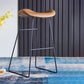 Moderne Bar-Stool PU Lederen Teller Bar-ontlasting met metalen benen