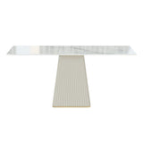 Nordic 1/5/6/7 pezzi set da pranzo tavolo da pranzo in pietra rettangolo per sala da pranzo