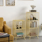 11" Wide Glam Shelf Bookcase Closed Back Gold Metal Bookcase Clearhalo 'Bookcases' 'furn' 'furn_bookcases' 'Furniture' 'Office Furniture' 1200x1200_0eea5e7c-309c-453d-b12f-996e2a32b4d8