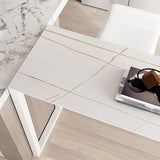 Stone Bar Dining Table Modern Bar Table with Double Pedestal Base for Kitchen Dining Room Clearhalo 'Bar Furniture' 'Bar Tables' 'bar_tables' 'furn' 'furn_bar_tables' 'Furniture' 'furniture_bar_tables' 'Kitchen & Dining Furniture' 1200x1200_0eebf65a-4619-4dc0-b1c5-50e8e9c98151