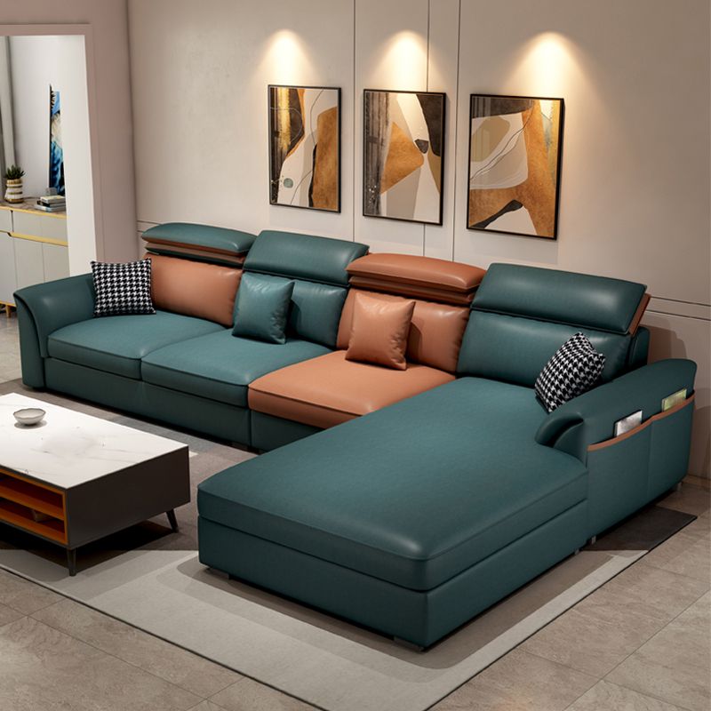 Pillow Top Arm Cushion Back Storage Sectional Sofa with Chaise Clearhalo 'furn' 'furn_sectionals' 'Furniture' 'furniture_sectionals' 'kitchen' 'kitchen_sectionals' 'Living Room Furniture' 'Sectionals' 1200x1200_0eec0943-ea80-449c-81ab-9e01ccbb85dc