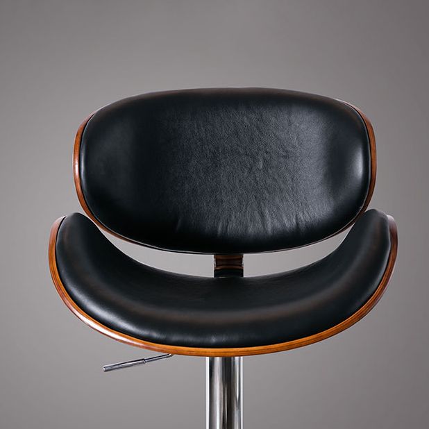 Contemporary Style Bar-stool Adjustable Leather Counter Bar Stool with Metal Legs Clearhalo 'Bar Furniture' 'Bar Stools' 'bar_stools' 'furn' 'furn_bar_stools' 'Furniture' 'furniture_bar_stools' 'Kitchen & Dining Furniture' 1200x1200_0eecc570-efad-44d5-87f1-f3afe9eb1af8