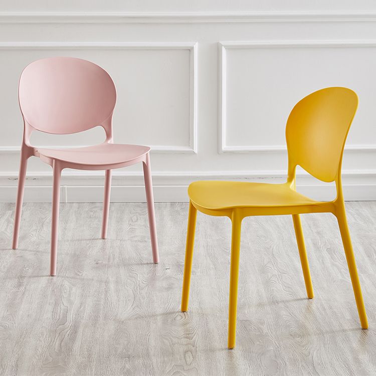 Modern Plastic Open Back Dining Side Chair 32"H Acrylic Dining Chair for Restaurant Clearhalo ' kitchen&dining_furn' 'Dining Chairs' 'Dining Tables & Seating' 'dining_chair' 'furn' 'furn_dining_chair' 'Furniture' 'furniture_dining_chair' 'Kitchen & Dining Furniture' 'kitchen' 1200x1200_0eed135b-f682-4d5c-84ff-276758cea130