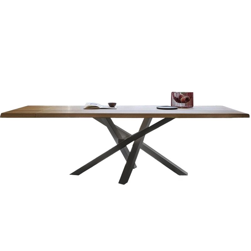 Rectangle Pedestal Luxury Dining Table Solid Wood Fixed Table for Home Clearhalo ' dining_table' 'Dining Tables & Seating' 'Dining Tables' 'furn' 'furn_dining_table' 'Furniture' 'furniture_dining_table' 'Kitchen & Dining Furniture' 'kitchen&dining_furn' 'kitchen' 'kitchen_dining_table' 1200x1200_0eedc535-176e-4596-b8e2-3830dd59e57e