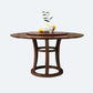 Round Pedestal Casual Dining Table Wood Color Fixed Turntable of Rubberwood Solid Wood Clearhalo ' dining_table' 'Dining Tables & Seating' 'Dining Tables' 'furn' 'furn_dining_table' 'Furniture' 'furniture_dining_table' 'Kitchen & Dining Furniture' 'kitchen&dining_furn' 'kitchen' 'kitchen_dining_table' 1200x1200_0eedcea8-17f7-4feb-bed3-2c04b910da3e