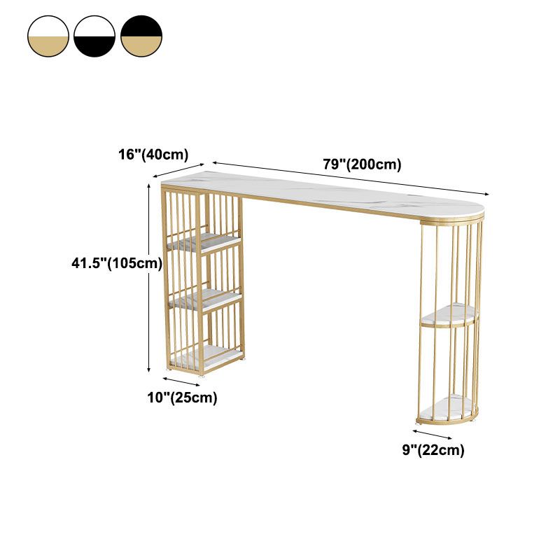 42-inch Height Cocktail Bar Table Nordic Metal Base Bar Height Storage Table Clearhalo 'Bar Furniture' 'Bar Tables' 'bar_tables' 'furn' 'furn_bar_tables' 'Furniture' 'furniture_bar_tables' 'Kitchen & Dining Furniture' 'kitchen&dining_furn' 'kitchen' 1200x1200_0eee883e-2807-4a75-9ac7-6c5152b19d1d