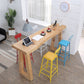 Modern 41.3"H Bar Table Rectangular Solid Wood Bistro Pub Table Clearhalo 'Bar Furniture' 'Bar Tables' 'bar_tables' 'furn' 'furn_bar_tables' 'Furniture' 'Kitchen & Dining Furniture' 1200x1200_0eeea3fd-12ca-4a49-a9d8-0499b2f67a14
