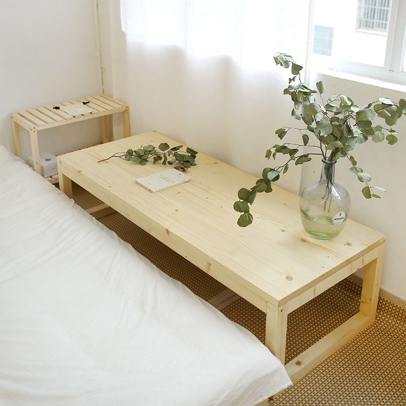 15"H Contemporary Coffee Table Solid Wood Coffee Cocktail Table