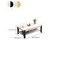 Mesa de centro contemporánea de 16" de alto, mesa de cóctel de café rectangular de piedra