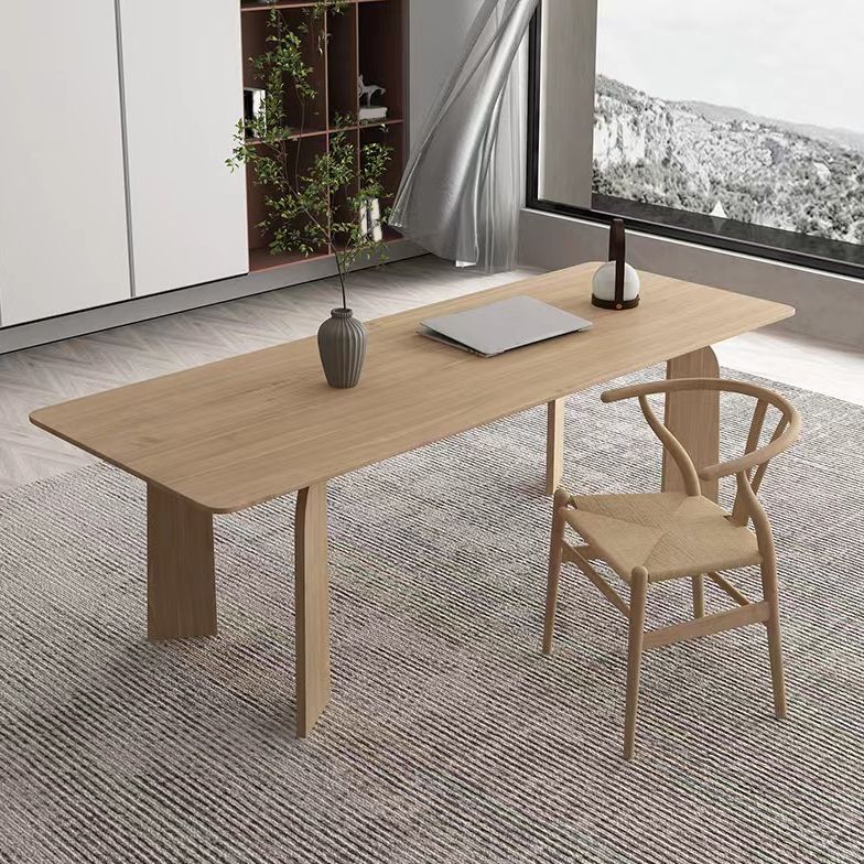 Modern Rectangle Dinette Set 1/2/4/5/6/7 Pieces Indoor Solid Wood Dining Table Set Clearhalo 'Dining Room Sets' 'Dining Tables & Seating' 'dining_room_set' 'furn' 'furn_dining_room_set' 'Furniture' 'Kitchen & Dining Furniture' 1200x1200_0ef2fb74-d812-44be-b980-c0a14bb27eef