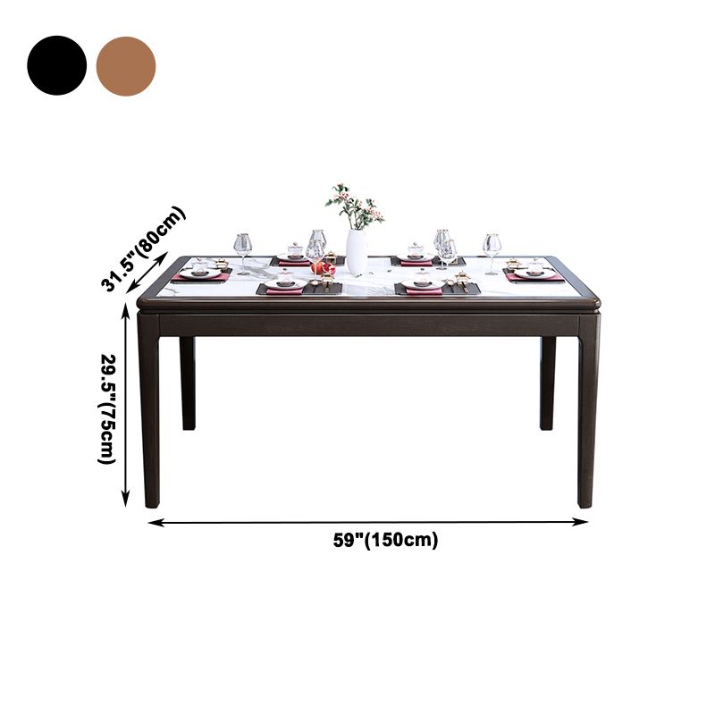 Rectangle Wood Color Dining Table Sintered Stone Table Mid-Century with 4 Legs Clearhalo ' dining_table' 'Dining Tables & Seating' 'Dining Tables' 'furn' 'furn_dining_table' 'Furniture' 'furniture_dining_table' 'Kitchen & Dining Furniture' 'kitchen&dining_furn' 'kitchen' 'kitchen_dining_table' 1200x1200_0ef61482-1069-4f3a-a265-9197da2dcb0b