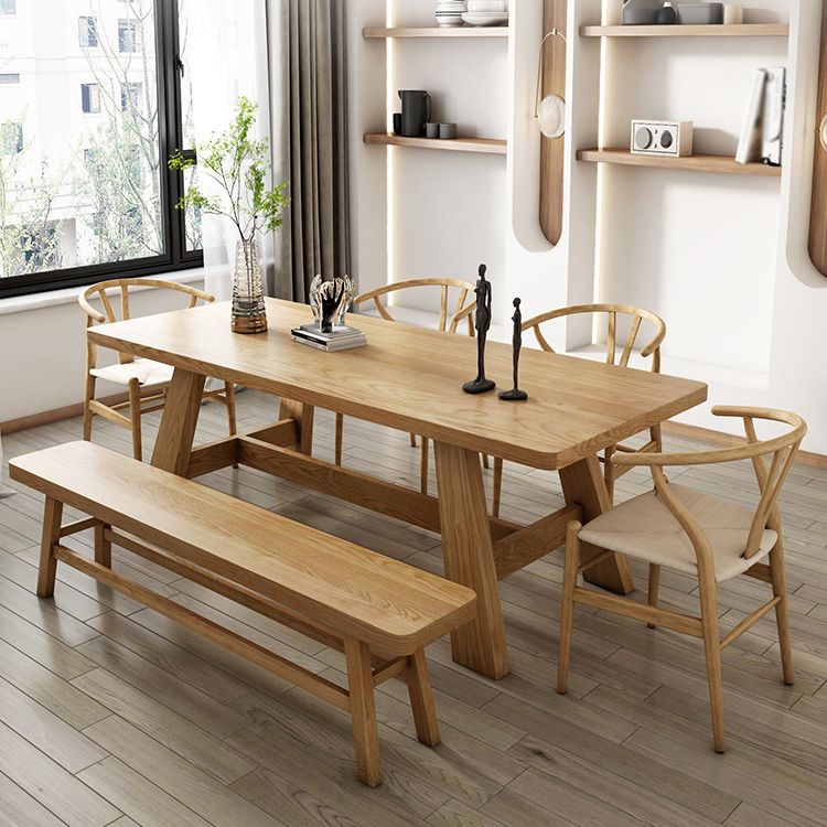 Rectangle Trestle Dining Site Table Solid Woodl Dining Room Collection for Indoor Clearhalo ' dining_table' 'Dining Tables & Seating' 'Dining Tables' 'furn' 'furn_dining_table' 'Furniture' 'furniture_dining_table' 'Kitchen & Dining Furniture' 'kitchen&dining_furn' 'kitchen' 'kitchen_dining_table' 1200x1200_0ef8dc06-82f0-4efd-88ec-e0e4a34f715f