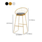 Scandinavian Upholstered Counter Chairs Bucket Barstools with Metal Legs for Home Clearhalo 'Bar Furniture' 'Bar Stools' 'bar_stools' 'furn' 'furn_bar_stools' 'Furniture' 'furniture_bar_stools' 'Kitchen & Dining Furniture' 1200x1200_0efa219b-24f8-471e-b4bd-bf235a340736