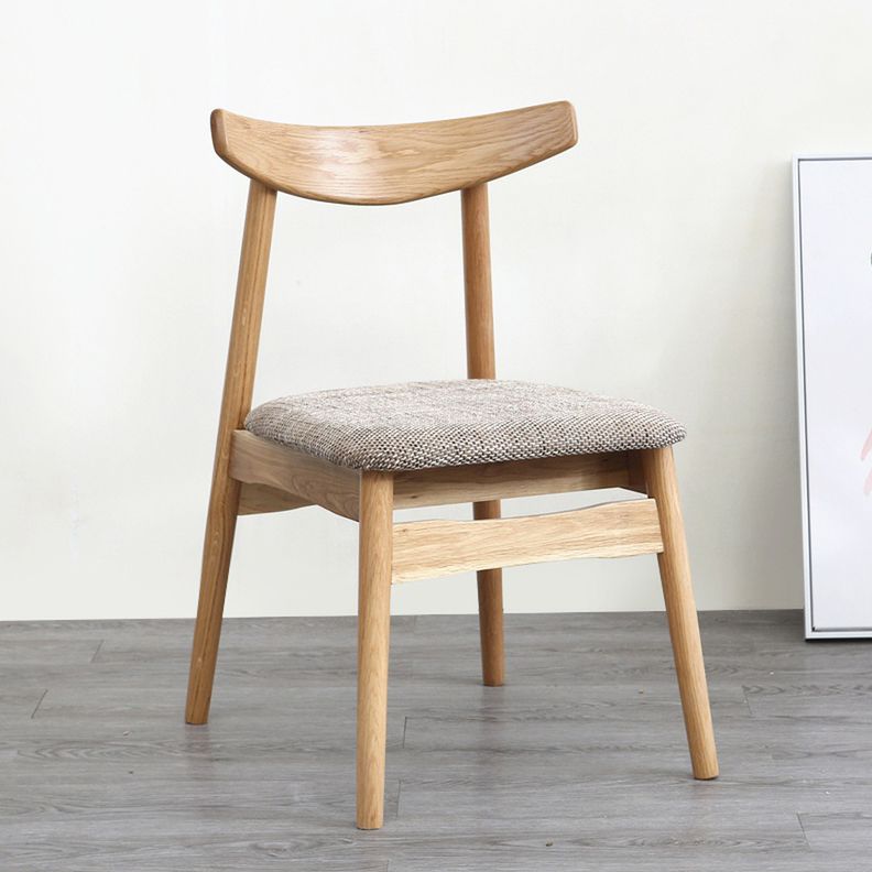 Scandinavian White Oak Open Side Chair Light Color Wood Dining Chair with Natural Legs Clearhalo ' kitchen&dining_furn' 'Dining Chairs' 'Dining Tables & Seating' 'dining_chair' 'Furniture' 'furniture_dining_chair' 'Kitchen & Dining Furniture' 'kitchen' 1200x1200_0efa5bcd-f385-417d-aae0-30d2af4177ba