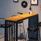 Industrial Wooden Bar Table Set 1/2/5 Pieces Rectangle Bar Table with High Stools