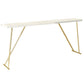 Mesa Glam con altura de barra y base dorada Mesa de bar con tablero de 41,3 pulgadas de altura