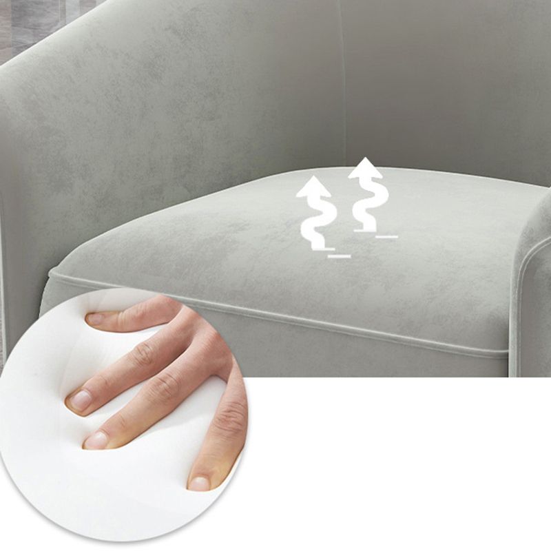 Contemporary Velvet Curved Sofa Armless Tight Back Seating for Living Room