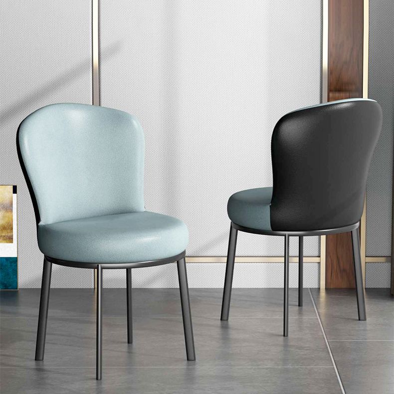 Contemporary Style Upholstered Side Chairs Solid Back Armless Chair for Home Use Clearhalo ' kitchen&dining_furn' 'Dining Chairs' 'Dining Tables & Seating' 'dining_chair' 'furn' 'furn_dining_chair' 'Furniture' 'furniture_dining_chair' 'Kitchen & Dining Furniture' 'kitchen' 1200x1200_0eff70dd-9304-44a9-92ed-ed3703f28915