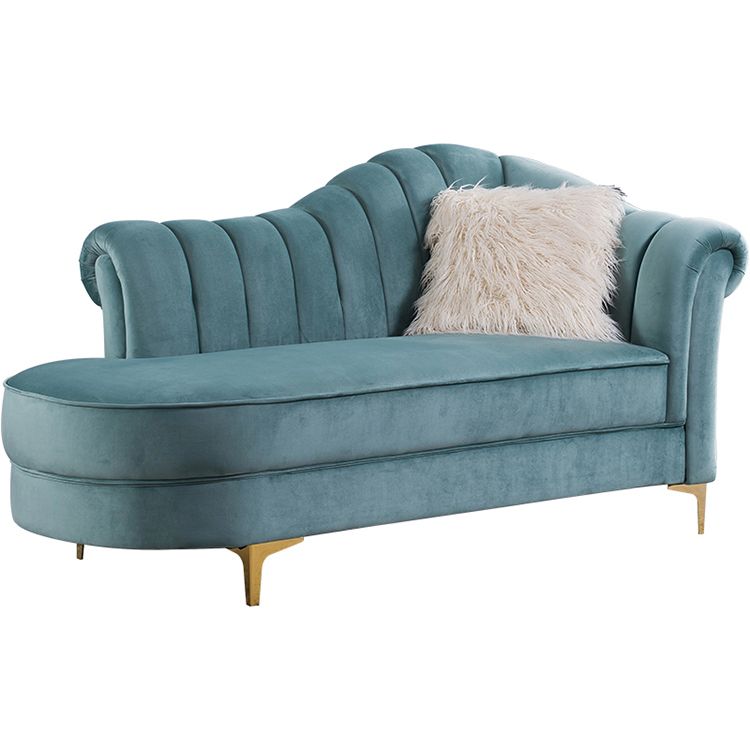 Luxury Style Velvet Chaise Lounge Bedroom Rolled Arms Chaise Clearhalo 'Chairs & Seating' 'Chaise Lounge' 'chaise_lounge' 'furn' 'furn_chaise_lounge' 'Furniture' 'Living Room Furniture' 1200x1200_0eff7664-2d31-44e5-8a2c-e7b50e98369f