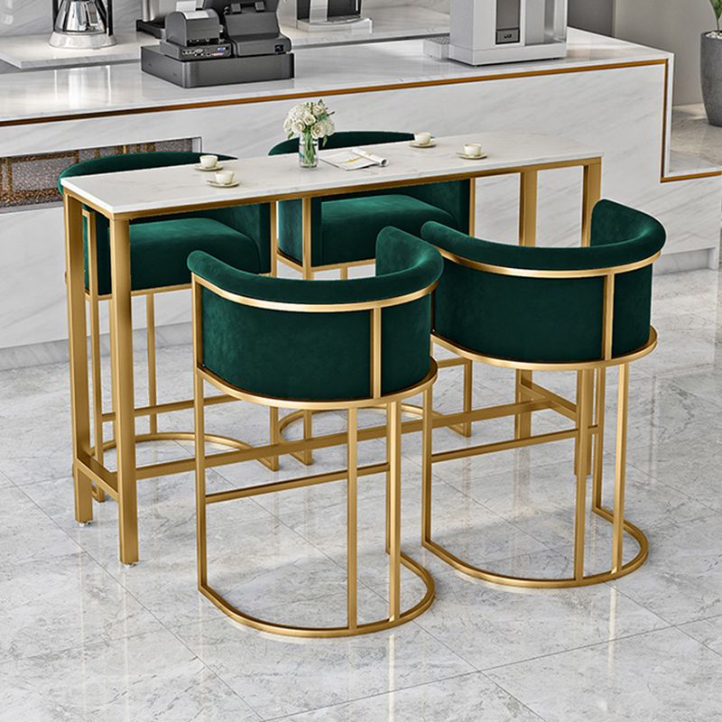 Glam Backrest Counter Stool Iron Household Bar Stool with Velvet Cushion and Pedal Clearhalo 'Bar Furniture' 'Bar Stools' 'bar_stools' 'furn' 'furn_bar_stools' 'furniture_bar_stools' 'Kitchen & Dining Furniture' 'kitchen&dining_furn' 'kitchen' 'kitchen_furn' Furniture' 1200x1200_0f00cc36-1d4f-48c8-9602-bb3fd9ded21a