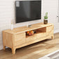Moderner Gummi -Holz -TV -Standkonsole Open Storage TV Stand mit 2 Türen, 15 "D x 19" h