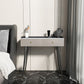 Modern Grey Makeup Vanity Desk Desk Slate Top Top Up Vanity per camera da letto