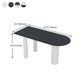 Sintered Stone Dining Table Modern Style Dining Table for Kitchen Clearhalo ' dining_table' 'Dining Tables & Seating' 'Dining Tables' 'furn' 'furn_dining_table' 'Furniture' 'furniture_dining_table' 'Kitchen & Dining Furniture' 'kitchen&dining_furn' 'kitchen' 'kitchen_dining_table' 1200x1200_0f04a84d-e2f7-428e-ac3c-b5ad8c894398