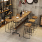 Industrial Pub Dining Set 1/4/7 Pieces Trestle Coffee Shop Wood Pub Table Set