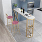 Glam Style Bar Table 42-inch Height Artificial Marble Top Bistro Table with Storage Shelf Clearhalo 'Bar Furniture' 'Bar Tables' 'bar_tables' 'furn' 'furn_bar_tables' 'Furniture' 'furniture_bar_tables' 'Kitchen & Dining Furniture' 1200x1200_0f06775e-ff61-4889-b137-e5ab79e8ef56