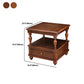23.6" Tall Square Wood Top Side Table Brown 4 Legs End Table with Storage Clearhalo 'Coffee & Accent Tables' 'End & Side Tables' 'end_side_tables' 'furn' 'furn_end_side_tables' 'Furniture' 'Living Room Furniture' 1200x1200_0f088175-f075-4556-9c43-27caaf627660