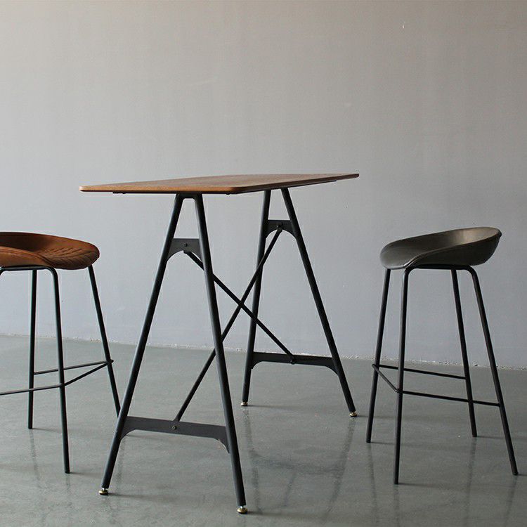 Leather Bucket Bar Stool Modern Low Back Footrest Indoor Counter and Bar Stool Clearhalo 'Bar Furniture' 'Bar Stools' 'bar_stools' 'furn' 'furn_bar_stools' 'furniture_bar_stools' 'Kitchen & Dining Furniture' 'kitchen&dining_furn' 'kitchen' 'kitchen_furn' Furniture' 1200x1200_0f089b5a-98ec-4f02-a4ff-9897cbd86332