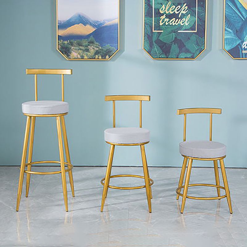 Modern Armless Backrest Counter Stool Iron Bedroom Bar Stool with Cushion Clearhalo 'Bar Furniture' 'Bar Stools' 'bar_stools' 'furn' 'furn_bar_stools' 'furniture_bar_stools' 'Kitchen & Dining Furniture' 'kitchen&dining_furn' 'kitchen' 'kitchen_furn' Furniture' 1200x1200_0f0b8c83-6343-4471-aa1c-2b42e17ec329