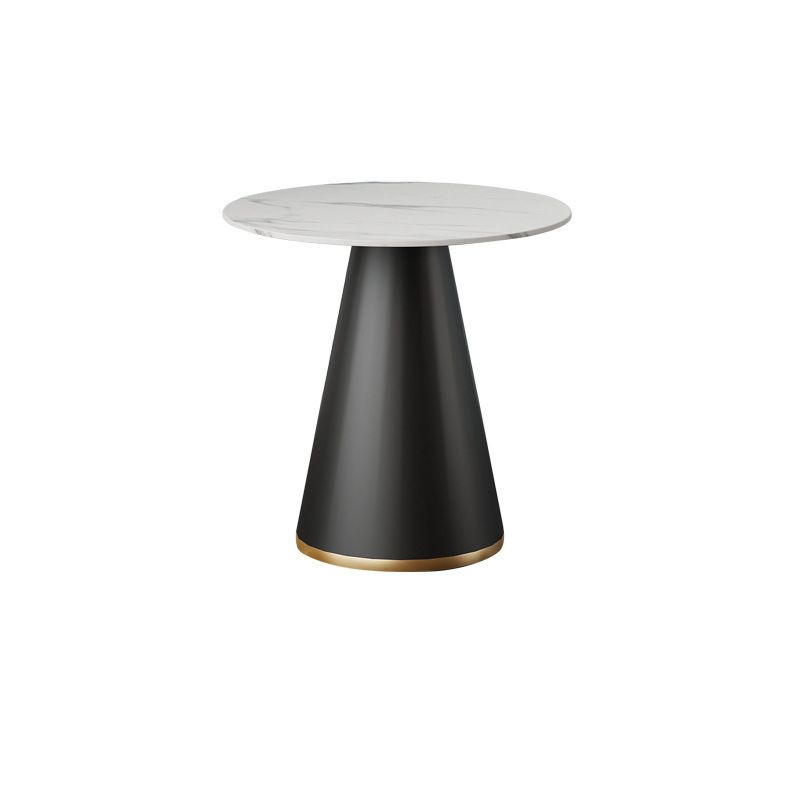 Modern Round Dining Table for Kitchen White Table with Metal Base Clearhalo 'Dining Tables & Seating' 'Dining Tables' 'dining_table' 'furn' 'furn_dining_table' 'Furniture' 'Kitchen & Dining Furniture' 1200x1200_0f0e69b2-56e7-424b-bfb7-464245833d1f