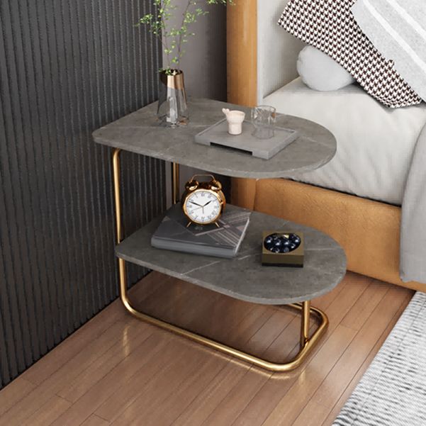 Glam 20 '' Metal Tall Night Tischstein Steintisch Open Storage Accent Tisch Nachttisch mit Beinen