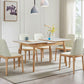 Modern Extendable Dining Table Home Rectangle Sintered Stone Fixed Desk