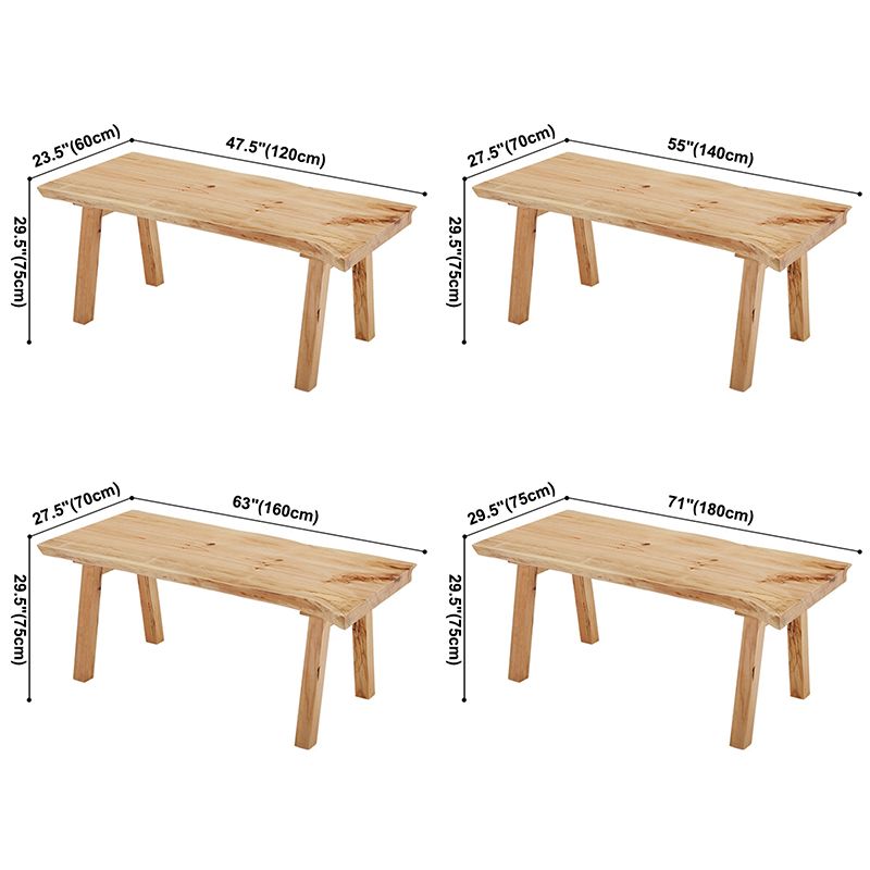 Solid Wood Rectangle Dining Table Modern Contemporary Pine Wood Table with 4 Legs Clearhalo ' dining_table' 'Dining Tables & Seating' 'Dining Tables' 'furn' 'furn_dining_table' 'Furniture' 'furniture_dining_table' 'Kitchen & Dining Furniture' 'kitchen&dining_furn' 'kitchen' 'kitchen_dining_table' 1200x1200_0f1073cb-edc9-48ff-90a5-d30aaf12b782
