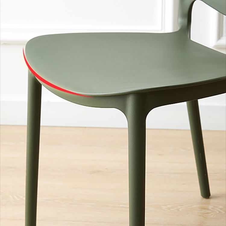 Scandinavian Plastic Dining Chair Open Back Side Chair with 4 Legs for Home Use Clearhalo ' kitchen&dining_furn' 'Dining Chairs' 'Dining Tables & Seating' 'dining_chair' 'furn' 'furn_dining_chair' 'Furniture' 'furniture_dining_chair' 'Kitchen & Dining Furniture' 'kitchen' 1200x1200_0f113828-680e-436c-b3d0-e8ac66ff5830
