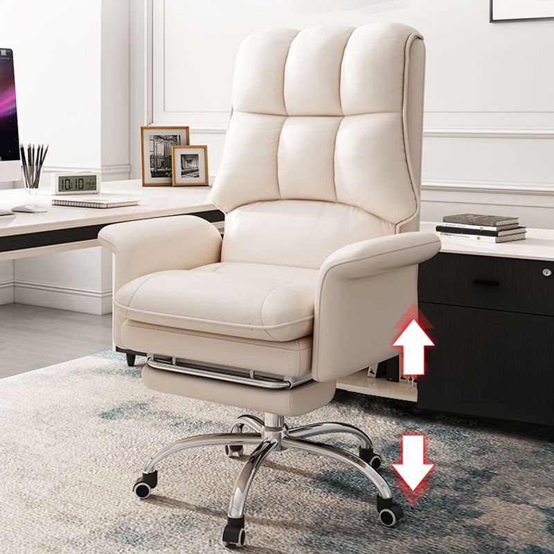 Stalen basis moderne taakstoel met gewatteerde armen High Back Computer Desk stoel