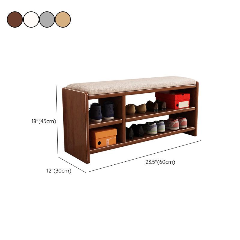 Banca di ingresso industriale da 11,7 pollici in panca in legno massiccio con imbottito