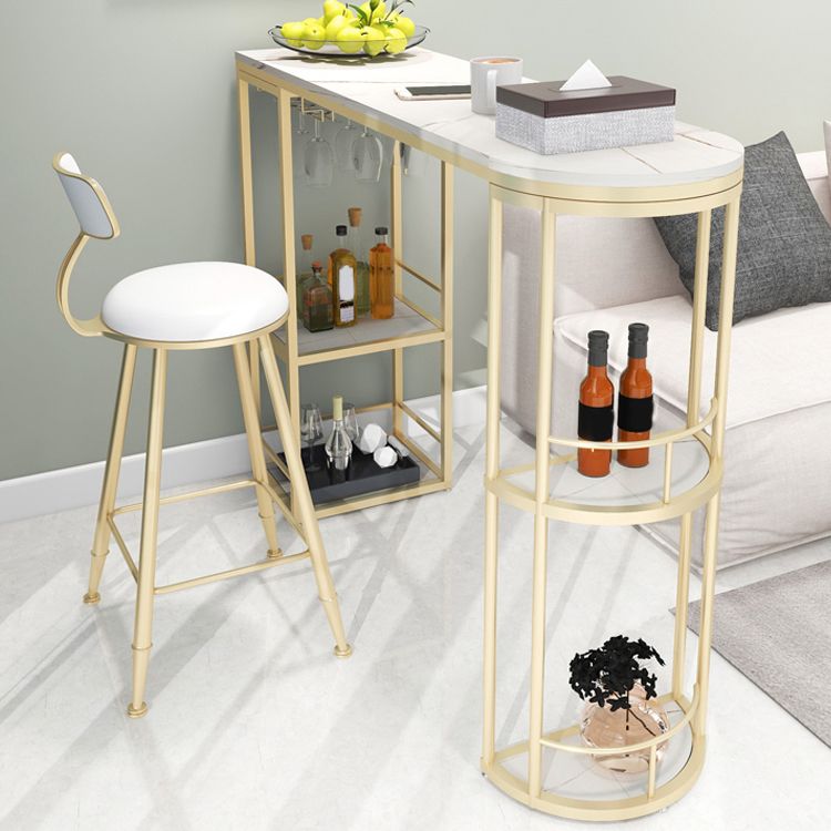 Glam Style Bar Table Set 1/2 Pcs White Granite Bar Table Set Clearhalo 'Bar Furniture' 'furn' 'furn_home_bar_bar_sets' 'Furniture' 'Home Bars & Bar Sets' 'home_bar_bar_sets' 'Kitchen & Dining Furniture' 1200x1200_0f1335e4-c952-4f8a-831d-d38240d243a4