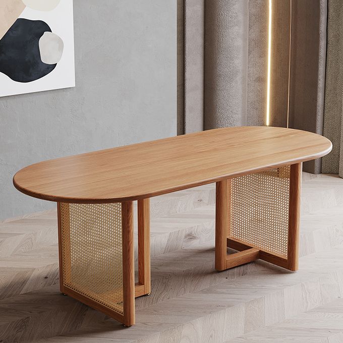 Pinewood Solid Wood Brown Tone Dining Table Simplicity Fixed Table for Dining Room Clearhalo ' dining_table' 'Dining Tables & Seating' 'Dining Tables' 'furn' 'furn_dining_table' 'Furniture' 'furniture_dining_table' 'Kitchen & Dining Furniture' 'kitchen&dining_furn' 'kitchen' 'kitchen_dining_table' 1200x1200_0f15e1f2-a74f-4440-a988-f82b3c646cd8