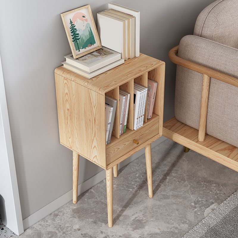 Solid Wood 3 Legs End Table Modernistic Rectangular Side Table