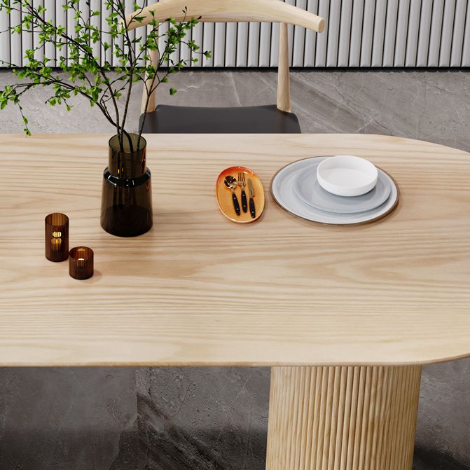 Simplicity Style Pine Freeform Solid Wood Dining Table 3 Legs Base Table for Home Clearhalo ' dining_table' 'Dining Tables & Seating' 'Dining Tables' 'furn' 'furn_dining_table' 'Furniture' 'furniture_dining_table' 'Kitchen & Dining Furniture' 'kitchen&dining_furn' 'kitchen' 'kitchen_dining_table' 1200x1200_0f174a69-c38e-402d-958e-ff406eef2b82